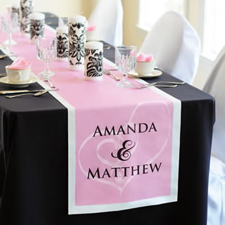 personalized wedding table runner